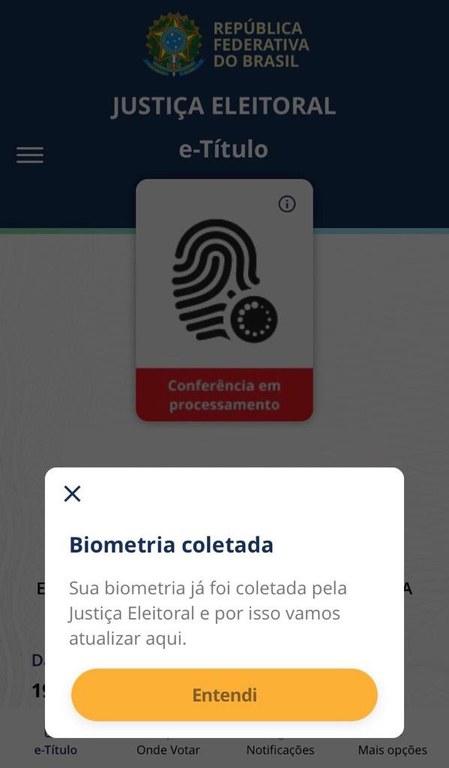 Aplicativo e-Título libera novos serviços e conferência biométrica